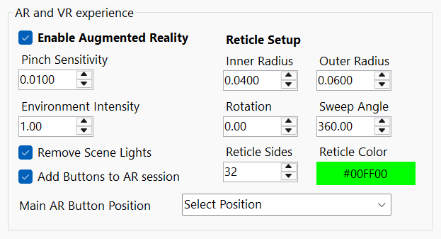 AR and VR Expirience layout in EasyThre