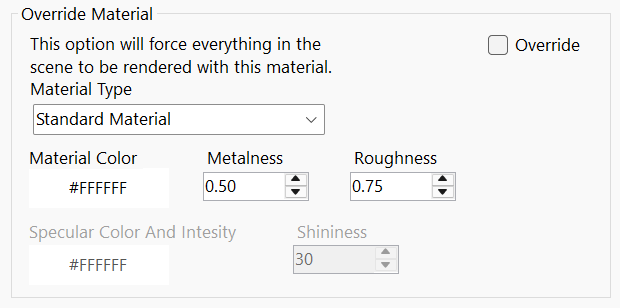 Material override layout in EasyThree